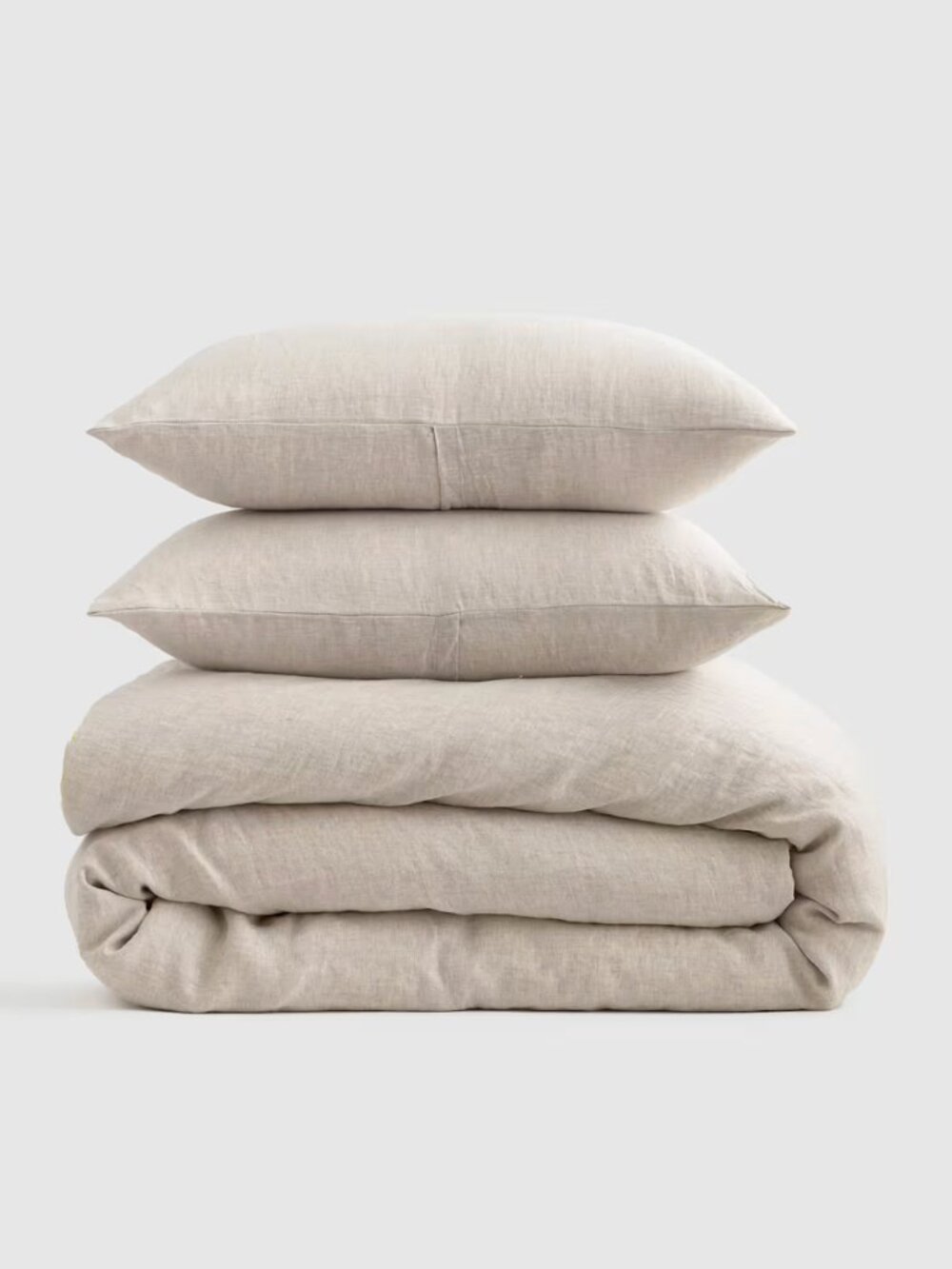 European Linen Duvet Cover Set - King/Cal King, Natural Chambray